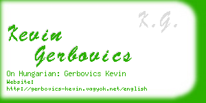 kevin gerbovics business card